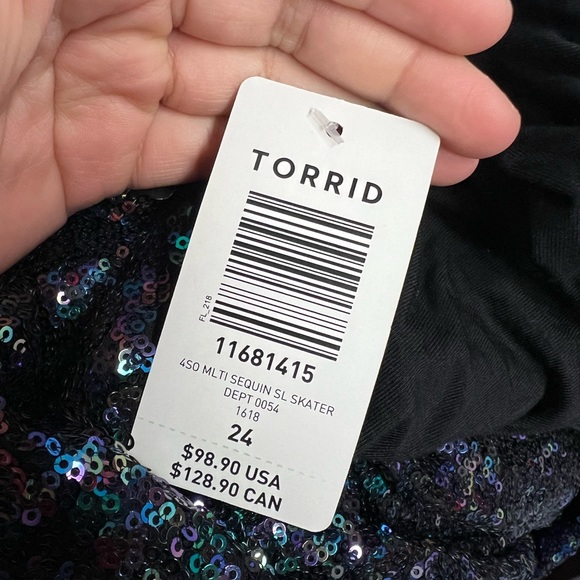 Special Occasion Black Sequin Skater Dress - Picture 5 of 5